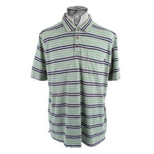 Vintage The North Face 100% Cotton Striped Polo Shirt Men's Size XL